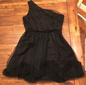 Black one shoulder dress